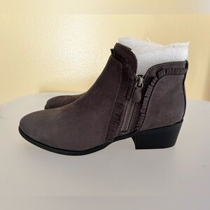 NWOT dark grey booties. Size 9